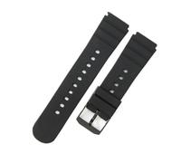 XTVKFWJAB Bracelet de montre étanche en silicone noir for homme, compatible avec les accessoires militaires Luminox 3001, 21 mm, résine, caoutchouc, interface convexe 0321(Black-Black)