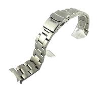 XTVKFWJAB Bracelet de montre for homme en acier inoxydable 316L qualité supérieure, 20 mm/22 mm, logo argenté, extrémité incurvée, bracelet solide, compatible avec la Seiko 5 PROSPEX(C,20MM_NO LOGO)