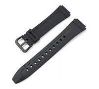 XTVKFWJAB Bracelet de montre for montre électronique Casio AW-80 AW-82, bracelet en caoutchouc et résine, noir, convexe, sport, étanche, accessoires, 18 mm(Black black)