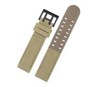 XTVKFWJAB Bracelet de montre Hamilton Khaki Field H760250/h77616533/h70605963 H68201993 en cuir véritable et nylon for homme, 20 mm, 22 mm(Khaki black clasp,22mm)