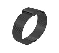 XTVKFWJAB Bracelet de montre milanais fin en maille multi-tailles, 8 mm à 24, argent, noir, or rose, compatible avec les montres connectées(Black,10mm)