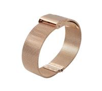 XTVKFWJAB Bracelet de montre milanais fin en maille multi-tailles, 8 mm à 24, argent, noir, or rose, compatible avec les montres connectées(Rose gold,22mm)