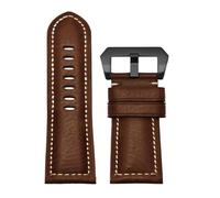 XTVKFWJAB Bracelet de montre Panerai PA441 PAM01661 en cuir de vachette italien épais, bracelet de montre bleu vintage for homme, 22 mm, 24 mm(Dark brown black,26mm)