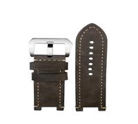 XTVKFWJAB Bracelet de montre rétro en cuir de vache bleu for homme, compatible avec les modèles G-Shock Casio GST-B100/S130/S110/S120/W130L/W100/210/W300(Gray white silver)