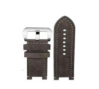 XTVKFWJAB Bracelet de montre rétro en cuir de vache bleu for homme, compatible avec les modèles G-Shock Casio GST-B100/S130/S110/S120/W130L/W100/210/W300(Gray silver)