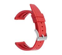 XTVKFWJAB Bracelet de montre universel en caoutchouc TPU 20 mm, 22 mm, 24 mm, 26 mm, étanche, à dégagement rapide, for Seiko(Red,24mm)