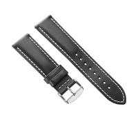 XTVKFWJAB Bracelet de montre vintage en cuir veau huilé et ciré, à dégagement rapide, compatible avec Seiko, vache souple, compatible les bracelets Omega Business 18/20/22 mm(Gray,22mm)