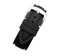XTVKFWJAB Bracelet de sport en silicone respirant compatible avec les montres Huawei et Samsung (20 mm et 22 mm) et les accessoires Mido, T-issot et O-mega(Black orange silver,20mm)