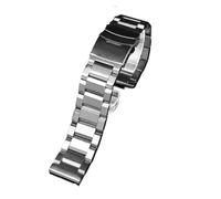 XTVKFWJAB Bracelet en acier inoxydable massif 24 mm compatible avec Casio G-Shock PRG-600YB/PRG-650/PRW-6600 GA2000, bracelet de montre métal noir for homme(B silver)