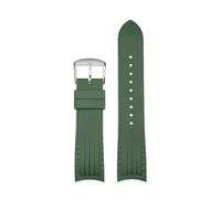 XTVKFWJAB Bracelet en caoutchouc à dégagement rapide compatible avec Rolex Submariner Water Ghost Yacht Log Sport for homme, bracelet gel de silice résistant l'eau(Green SK,22-20mm)