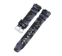 XTVKFWJAB Bracelet en caoutchouc camouflage compatible avec les montres de plongée Casio AQ-S810W AE-1200/1300/SGW-300, bracelet étanche for homme et femme(Black)