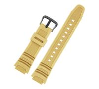 XTVKFWJAB Bracelet en caoutchouc compatible avec Casio AE-1200WH AQ-S810W MRW-200H W218H SGW-300/400, compatible AE-1000W, accessoires de montre, bracelet 18 mm(Beige black)