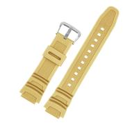 XTVKFWJAB Bracelet en caoutchouc compatible avec Casio AE-1200WH AQ-S810W MRW-200H W218H SGW-300/400, compatible AE-1000W, accessoires de montre, bracelet 18 mm(Beige silver)