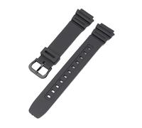XTVKFWJAB Bracelet en caoutchouc compatible avec Casio AQ-S810W SGW-300H W-735H, boucle acier inoxydable, 18 mm, bracelet de sport étanche for homme, accessoires montre(Black 01)
