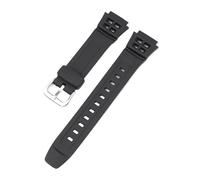 XTVKFWJAB Bracelet en caoutchouc compatible avec Casio AQ-S810W SGW-300H W-735H, boucle acier inoxydable, 18 mm, bracelet de sport étanche for homme, accessoires montre(Silver 02)