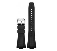 XTVKFWJAB Bracelet En Caoutchouc Souple Et Silicone Compatible Avec Tissot PRX T137.407/T137.410 Super Player 40 Mm, Bracelet De Montre Convexe À Dégagement Rapide For Homme 12 Mm(Black)