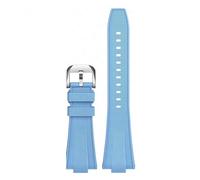 XTVKFWJAB Bracelet En Caoutchouc Souple Et Silicone Compatible Avec Tissot PRX T137.407/T137.410 Super Player 40 Mm, Bracelet De Montre Convexe À Dégagement Rapide For Homme 12 Mm(Light blue)