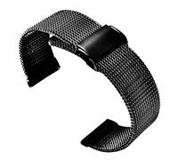 XTVKFWJAB Bracelet en maille milanaise acier inoxydable compatible avec les montres Breitling I-WC Citizen Seiko for homme, bracelet de luxe 18, 20 et 22 mm(Black,18mm)