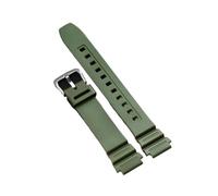 XTVKFWJAB Bracelet en silicone 18 mm compatible avec Casio W218H SGW-300/400 MRW-200 AE-1200WH, bracelet étanche caoutchouc, universel souple et confortable(Green)