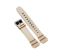 XTVKFWJAB Bracelet en silicone 18 mm compatible avec Casio W218H SGW-300/400 MRW-200 AE-1200WH, bracelet étanche caoutchouc, universel souple et confortable(Khaki)