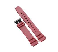 XTVKFWJAB Bracelet en silicone 18 mm compatible avec Casio W218H SGW-300/400 MRW-200 AE-1200WH, bracelet étanche caoutchouc, universel souple et confortable(Red)