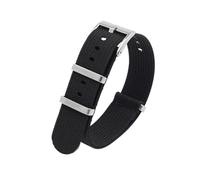 XTVKFWJAB Bracelet En Toile Nylon 20 Mm 22 Mm For Montre De Plongée Sport Homme, Accessoire Compatible Avec Seiko Omega MoonSwatch(Black,22mm)