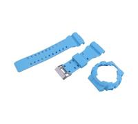 XTVKFWJAB Bracelet et boîtier de montre en résine 16 mm, compatibles avec les modèles Casio GA-100/110/120/140 GLS-100 GAX-100 GD-100/110, bracelet caoutchouc for homme femme(Light blue)