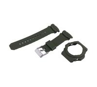 XTVKFWJAB Bracelet et boîtier de montre en résine compatibles avec Casio GA-150 GA-300 GA-310 GLX-150, bracelet sport caoutchouc for hommes femmes, 16 mm(Military green)