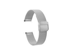 XTVKFWJAB Bracelet milanais 14 mm compatible avec la montre Casio LQ400D LQ-400D, style rétro, carré, argenté, en acier inoxydable, doré et rose(2101-Silver)