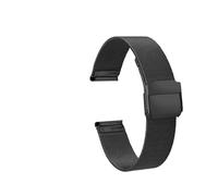 XTVKFWJAB Bracelet milanais 14 mm compatible avec la montre Casio LQ400D LQ-400D, style rétro, carré, argenté, en acier inoxydable, doré et rose(2101-Black)