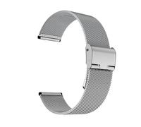 XTVKFWJAB Bracelet milanais universel en maille d'acier inoxydable for montre connectée, 14/16/18/20/22/22 mm, à dégagement rapide, for homme et femme(Silver,22mm)