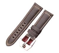 XTVKFWJAB Bracelets de montre vintage en cuir vache, 22 mm, 24, 26, rouge, bleu, vert, marron, avec boucle ardillon squelette(Green,26mm)