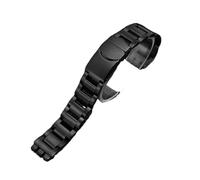 XTVKFWJAB Chaîne de montre en métal massif 17 mm for homme et femme, compatible avec les bracelets Swatch, acier inoxydable, accessoires remplacement, outils gratuits(Black)