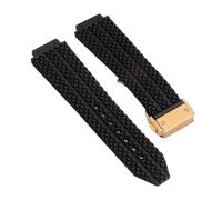 XTVKFWJAB Compatible avec le bracelet de montre étanche en silicone Yub Classic Fusion Big Bang for homme, 26 x 19 mm et 24 17, accessoires(Black-rosegold,25-19mm)