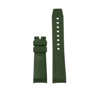 XTVKFWJAB Compatible avec le bracelet de montre Longines Classic Reproduction Series L2.838.4 Czech Air Force 1935 en caoutchouc et silicone for homme, à embout arc cercle 22 mm(Green-no buckle)