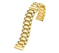 XTVKFWJAB Compatible avec les bracelets de montre en acier inoxydable à extrémité incurvée Tissot Longines Casio Armani Rossini, 14, 15, 16, 17, 18, 19, 20, 22 mm(Glod,14mm)