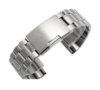 XTVKFWJAB Compatible avec toutes les marques de bracelets en acier inoxydable 14 mm, 16, 18, 20, 22, 24, 26, bracelet montre noir et argent(A-silver,18mm)