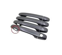 XTVKFWJAB Compatible With Toyota Mark X 2010 2011 2012 2013 2014 2015 2016 Carbon Fiber Car Door Handle Cover Pad Sticker Overlay Styling Accessories(Keyless entry)