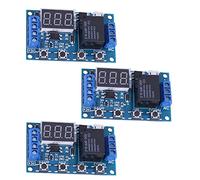 XTVTX 3 pièces 6-30V Réglable Relais Minuterie,On/Off Relais Module,DC 5-30V LED Affichage Delay Trigger Cycle Delay Minuterie Interrupteur Prend en charge Micro USB 5.0V Alimentation