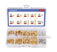XTVTX 300 pièces M2 Entretoise hexagonale en laiton à filetage Acier inoxydable Mâle Femelle Kit d'assortiment d'écrous à vis