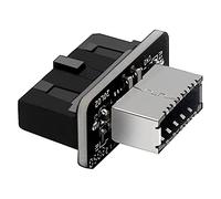 XTVTX Adaptateur de panneau avant USB, clé de prise de panneau avant USB 3.1 verticale Type-E vers USB 3.0 adaptateur d'en-tête 20 broches