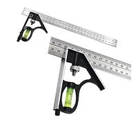 XTVTX Équerre combinée, rapporteur, angle combiné en acier inoxydable, outil de mesure, règle parallèle pour toutes les mesures d'angle de menuisier, outil de marquage du bois