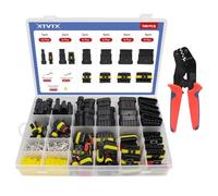 XTVTX Lot de 740 connecteurs de voiture, étanches, 12 V, avec pince à sertir, 1/2/3/4/5/6 broches, convient pour voiture, moto, bateau, camion