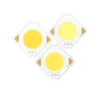 XTVVTODJXT 5pcs 3W 5W 7W 10W 12W 15W 18W High Power LED COB Bridgelux Source Chip 13mm CRI90 Diodes for DIY Light Bulb Spotlight Downlight(6500K Cold White,3W DC9-12V)