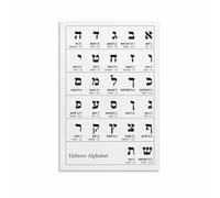 XTVVTODJXT Comprehensive Hebrew Alef Bet - Laminated Study Guide with Transliteration for Beginners, for Self-Study, Tutoring and Religious Schools(Framed,08x12inch(20x30cm))