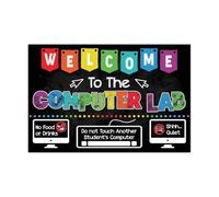 XTVVTODJXT Computer Science Classroom Poster Welcome to the Computer Sign with Shortcuts Technology Decor for Teachers Students(Framed,12x18inch(30x45cm))