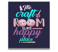 XTVVTODJXT Craft Room Wall-Art Decor, My Creative Haven Sign for DIY Enthusiasts & Home Studio(Unframed,12x18inch(30x45cm))