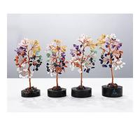 XTVVTODJXT Décoration d'intérieur, 1 arbre de Noël naturel à sept cristaux de quartz, base labradorite, décoration de la maison, cadeaux, cristal naturel