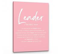 XTVVTODJXT Leadership Definition Wall-Art, Motivational Print for Office Boss Room, Inspirational Leader Gift Canvas for Team Building & Corporate Decor(Framed,12x18inch(30x45cm))