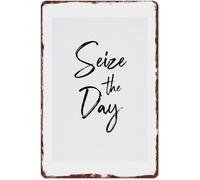 XTVVTODJXT Live Each Day Seize The Day Metal Wall-Art 8 X 12 in | Lightweight yet design includes hanging hardware makes a thoughtful gift for anyone needing daily encouragement